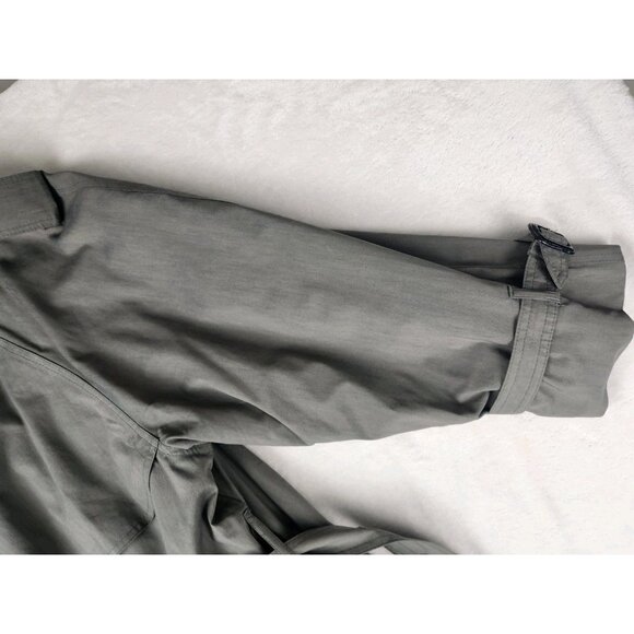 Men’s London Fog Double Breasted Trench-Coat 42 Reg Gray w Zip Out Lining - Picture 16 of 16